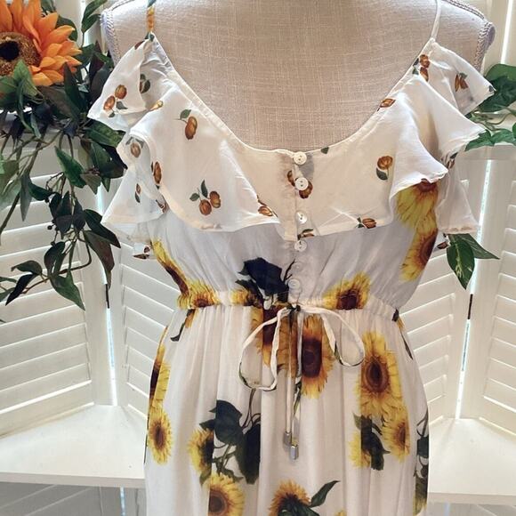 GUADALUPE NEW MEGAN SUNFLOWER DRESS SIZE MED 1225 - Picture 2 of 7